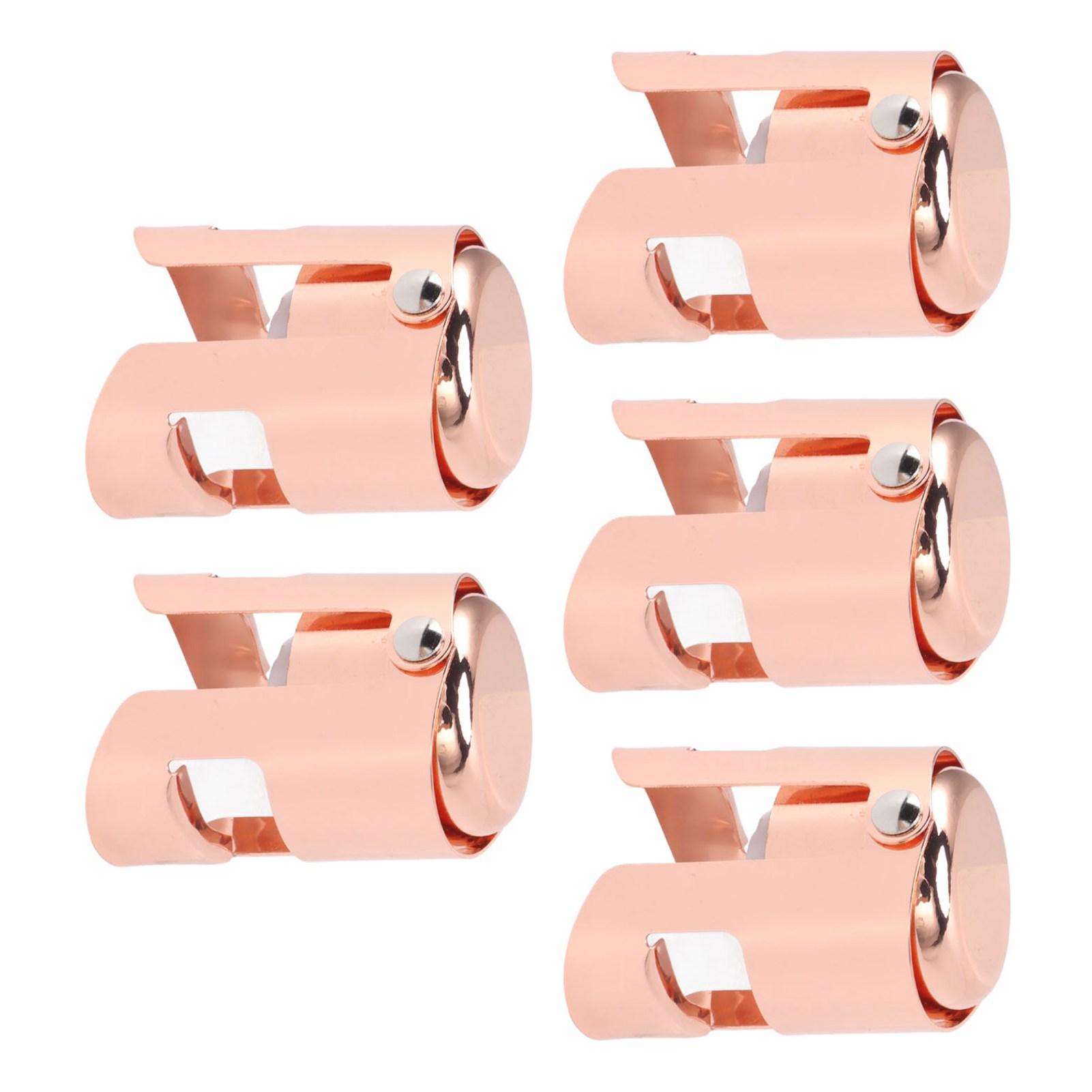 5Pcs Bottle Stopper Stainless Steel Sealer Plug Reusable Wine Saver for Wine Bottles Sparkling Bottles