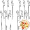 12 Piece Dinner Forks Set, Food-Grade Stainless Steel Forks Silverware, Cutlery Fork, Salad Fork, Metal Forks for Home, Kitchen or Restaurant, Mirror