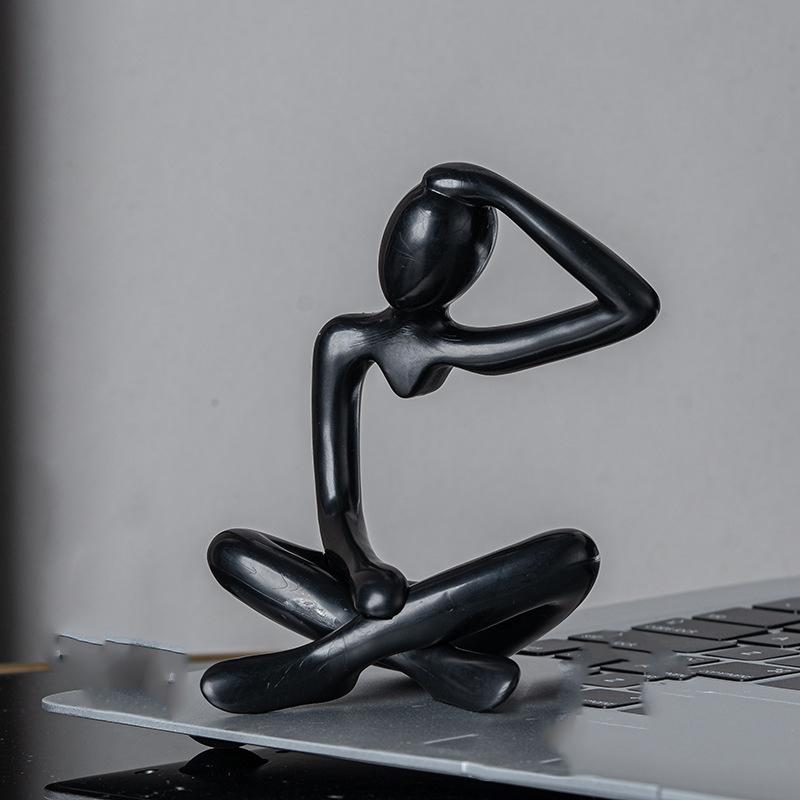 Abstract Figures Thinkers Plastic Handicrafts Cute Little Ornaments Room Decorations Artistic Living Room Ornaments