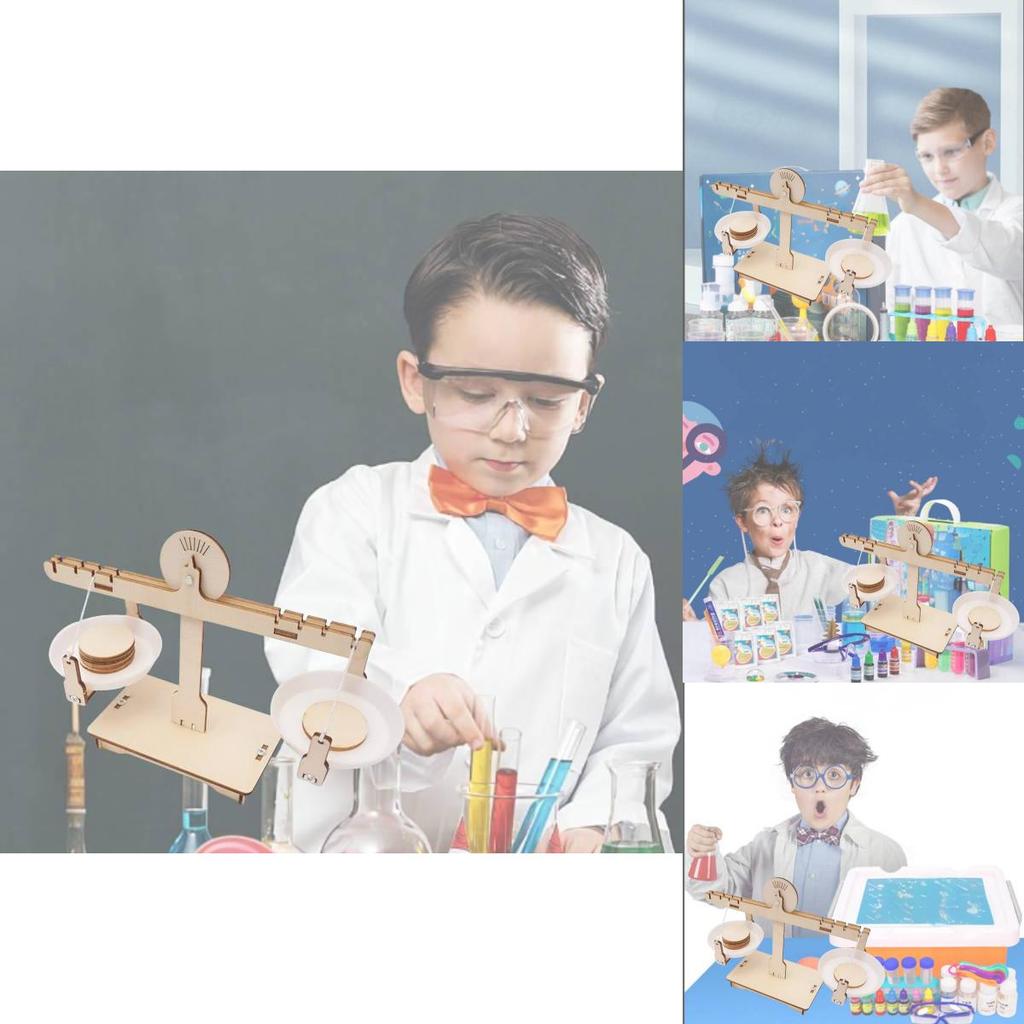 Échelle de Balance en Bois Bricolage Expérience Scientifique Jouet Pour Enfants Kit Éducatif Stem Fait Main