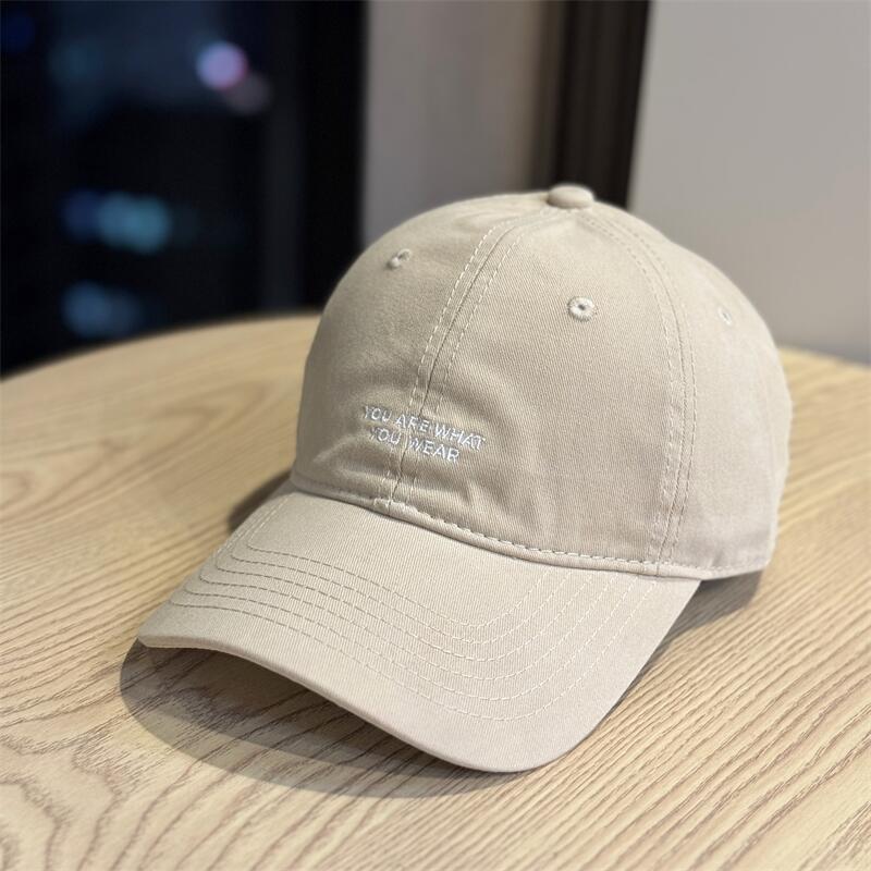 American embroidery English small letter baseball hat women's spring and autumn wear face small cap men's outdoor sun hat