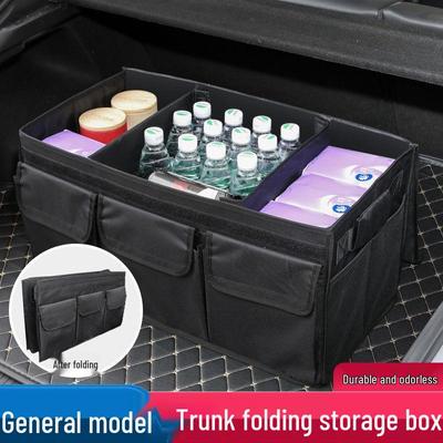 Organizzatore per Bagagliaio di Grande Capacità: Scatola portaoggetti per auto pieghevole in tessuto Oxford