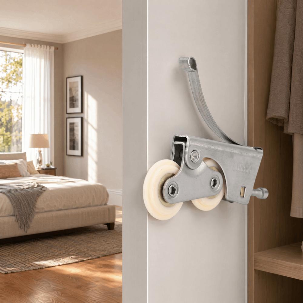 2pcs Easy Installation Door Roller Wheels Silent Cabinet Roller Pulley Sliding Door Pulley Closet
