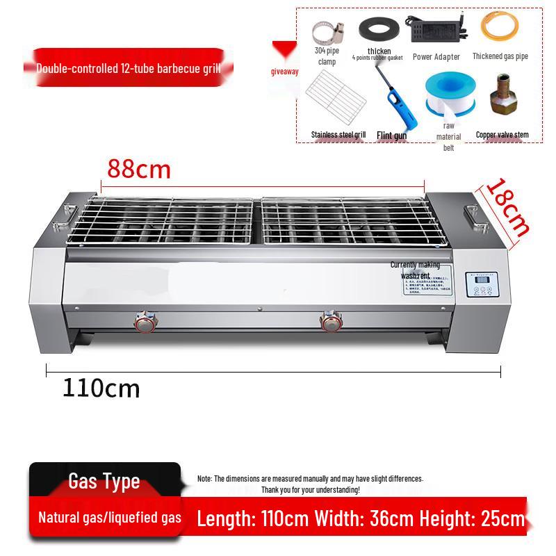 RSRDDY Commercial Smokeless LPG BBQ Grill