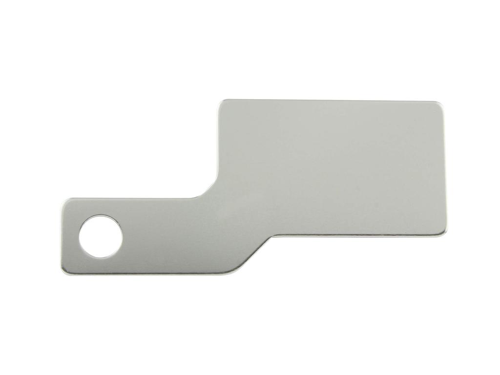 POSH 500176-03 Motorcycle Goods Tempmeter Stay Straight (Right) Silver