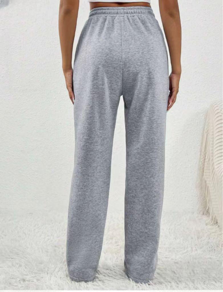 Autumn High Waist Wide Leg Loose Comfortable Women's Pants - Casual, Sports, Straight Leg