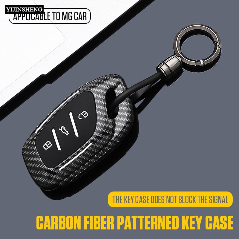 3 Button Carbon Style Abs Car Key Case Cover Fob For Mg 4 Mg4 Ev Mg Hs Gt Zs Ev Zx Mg5 Mg6 For Roewe Rx3 Rx5 Rx8 Erx5 I6 I5