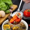 2/1PCS Stainless Steel Spoons Long Handle Large Soup Spoon Tableware Communal Spoon Dinner Ice Cream Dessert Scoop Kitchen Tools