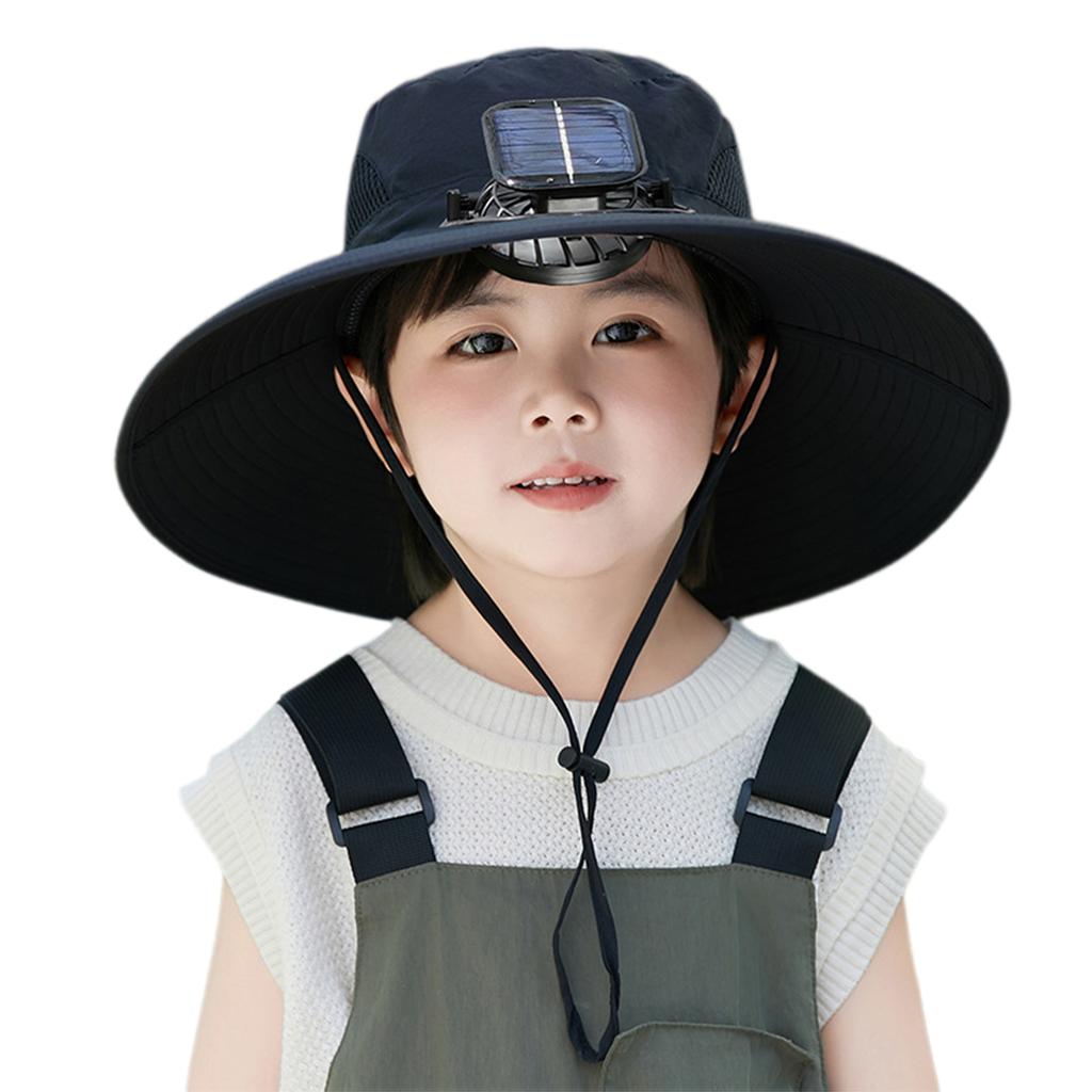 Wide Brim Sun Hat Lightweight Echargeable Sun Fan Hat Built-In Fan Cooling Sunhat Hats For Men Women Beach Hiking Camping