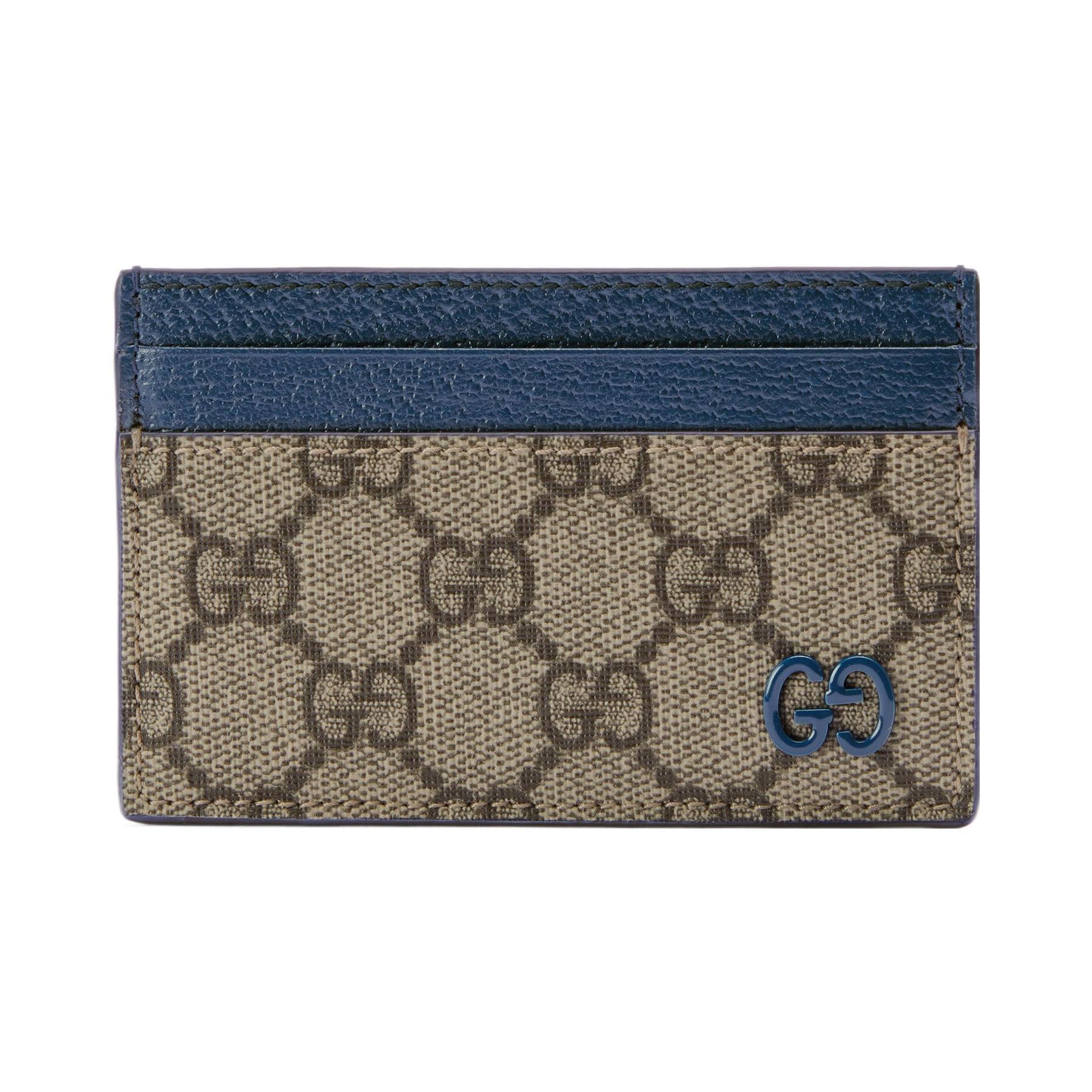 Gucci Monogram Kartes Turētājs Bēšs/Melns/Zils Vīriešu