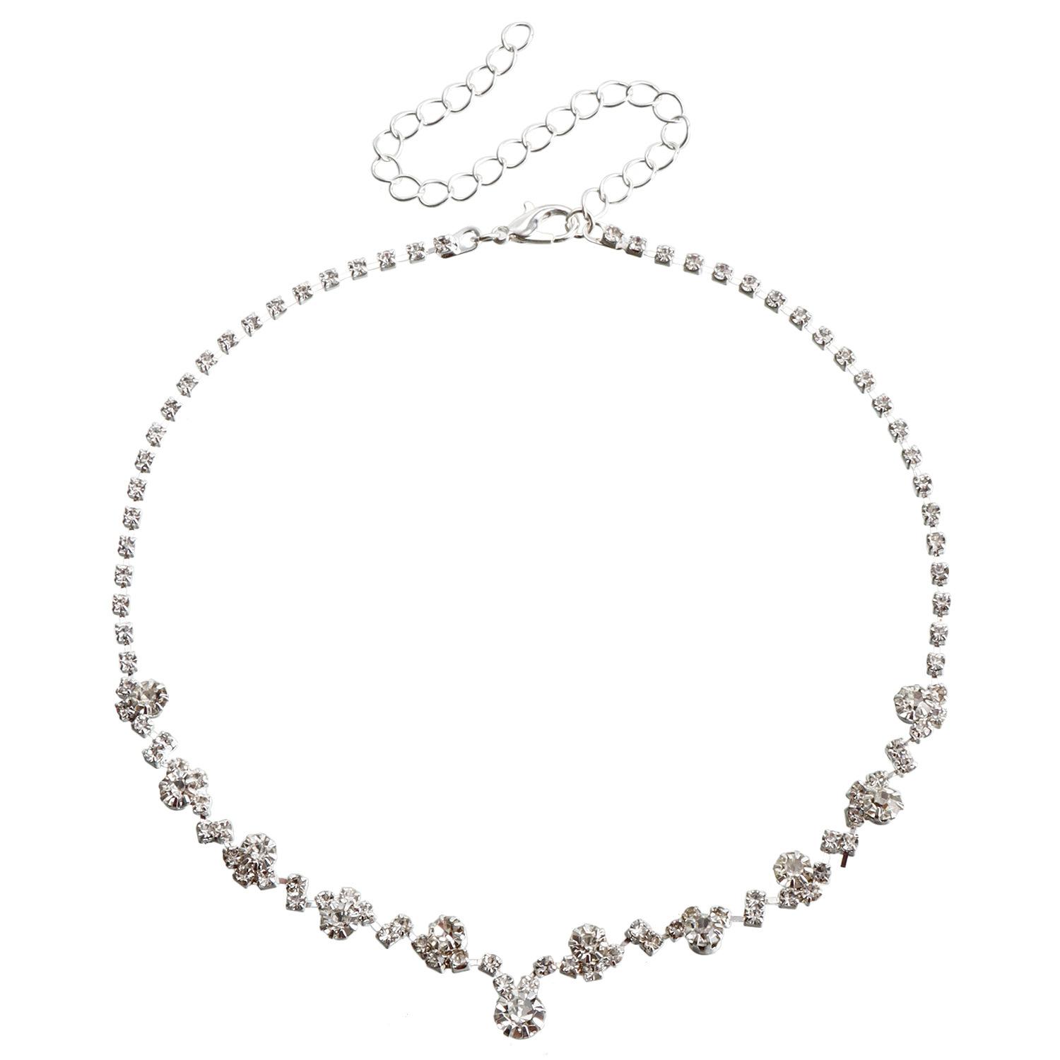 

Металлическая цепочка с когтями, стразы, свадебное покрытие, свадебное колье, ювелирные изделия, банкетное колье, аксессуары, женские серебряный