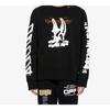 Off-White White Graffiti Long Sleeve Sweatshirt Men Tops Black OMBA037R20E300091001