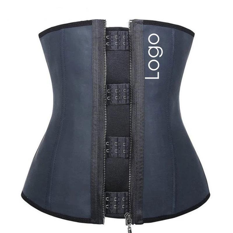Latex 7 Steel Bones Zipper Buckle Waist Trainer Plus Size Postpartum Body Shaper Fitness Waist Cincher