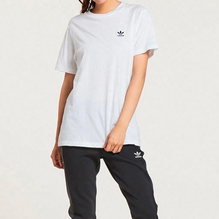 Adidas Originals Trefoil Pullover Round Neck Short Sleeve T-Shirt Women T-Shirts White CE1667