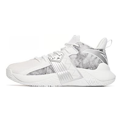 Cement Nemesis Comfortable Versatile Low-Top Basketball Shoes Men Sneakers White Gray Silver 112041610-6