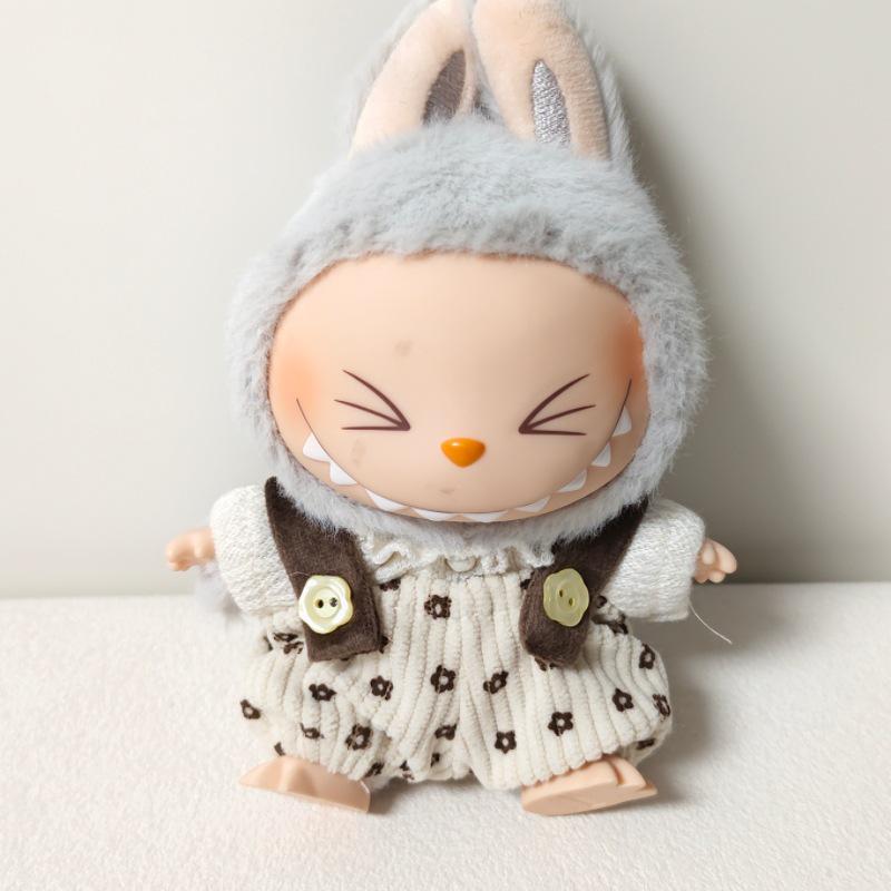 17CM Second Gen Labubu Knitted Hat with Silicone Pendant Replacement Outfit