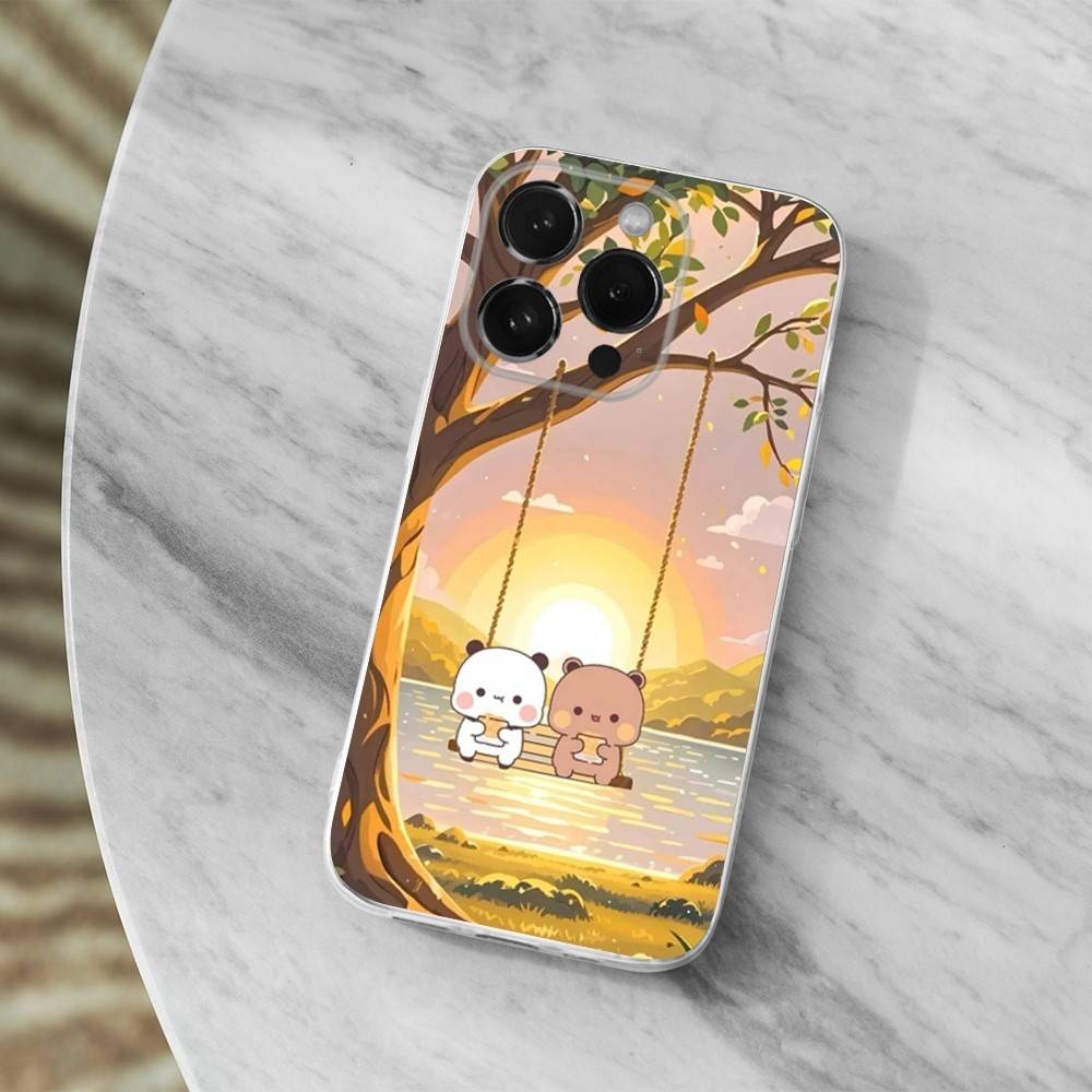 

Cute B-BuBu D-DuDu Cartoon Phone Case For iPhone 16,15,14,13,12,11 Pro,Max,Plus,X,XS,XR,SE,Mini Transparent Soft Cover iPhone16promax