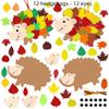 Cute Felt Animal Ornaments Diy Hedgehog Leaves Autumn Craft Kit Autumn Handmadethanksgiving Decorations Used For Party