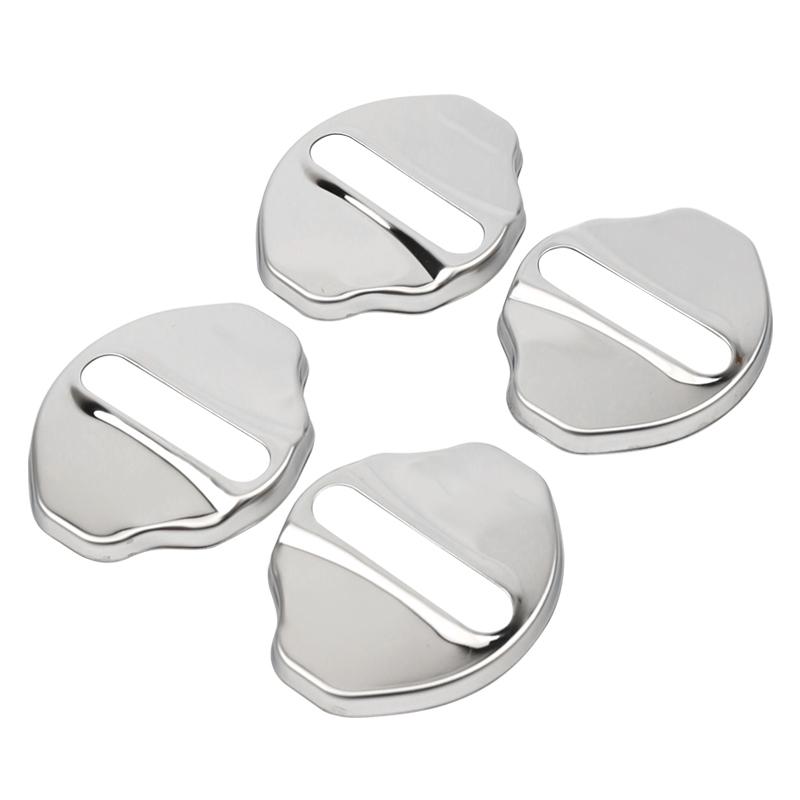 

4PCS Car Door Lock Cover Stainless Steel Protection Accessories For BMW 7 Series m4 i4 i5 i5M i7 iX iX1 Z4 срібний