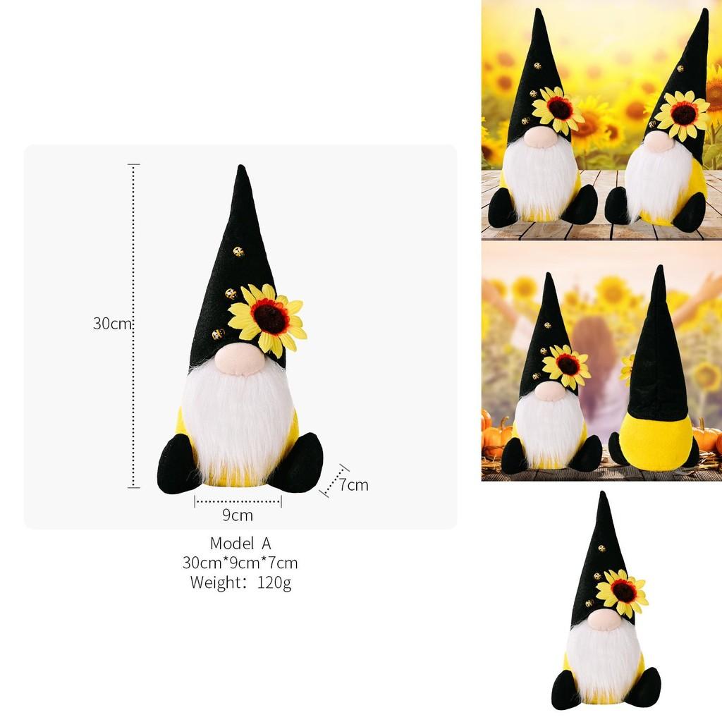 Cozy Harvest Festival Sunflower Ladybug Plush Toy And Rudolf Faceless Doll For Holiday Decoration