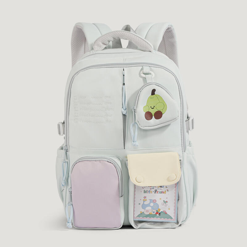 Niedlicher Rucksack mit Fruchtmuster für Damen und Mädchen, modischer Schul- und Reiserucksack mit mehreren Fächern