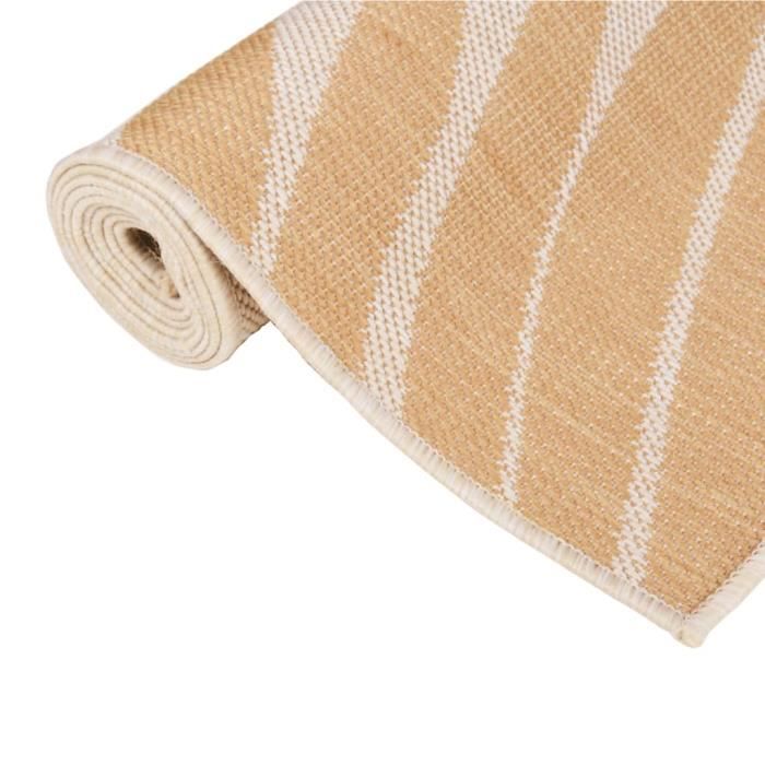 VidaXL Tapis à tissage plat d'extérieur 200x280 cm Motif de feuille