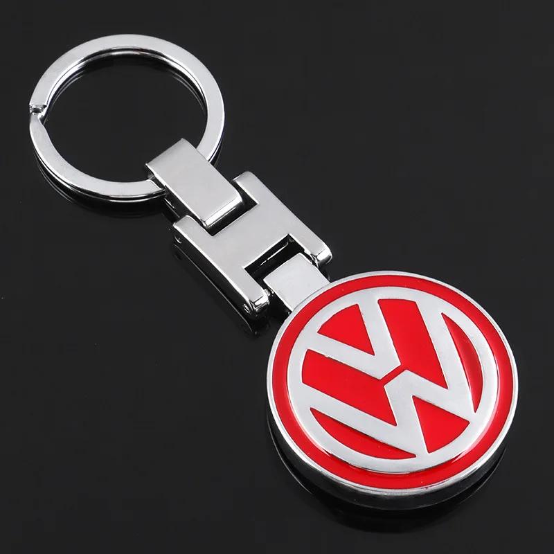 2026 Caldo 3D Metallo/Pelle Logo Auto Portachiavi Portachiavi Ciondolo Accessori Auto Per Volkswagen VW RLine R Golf Touran ID3 Tiguan Eos Caddy FM7