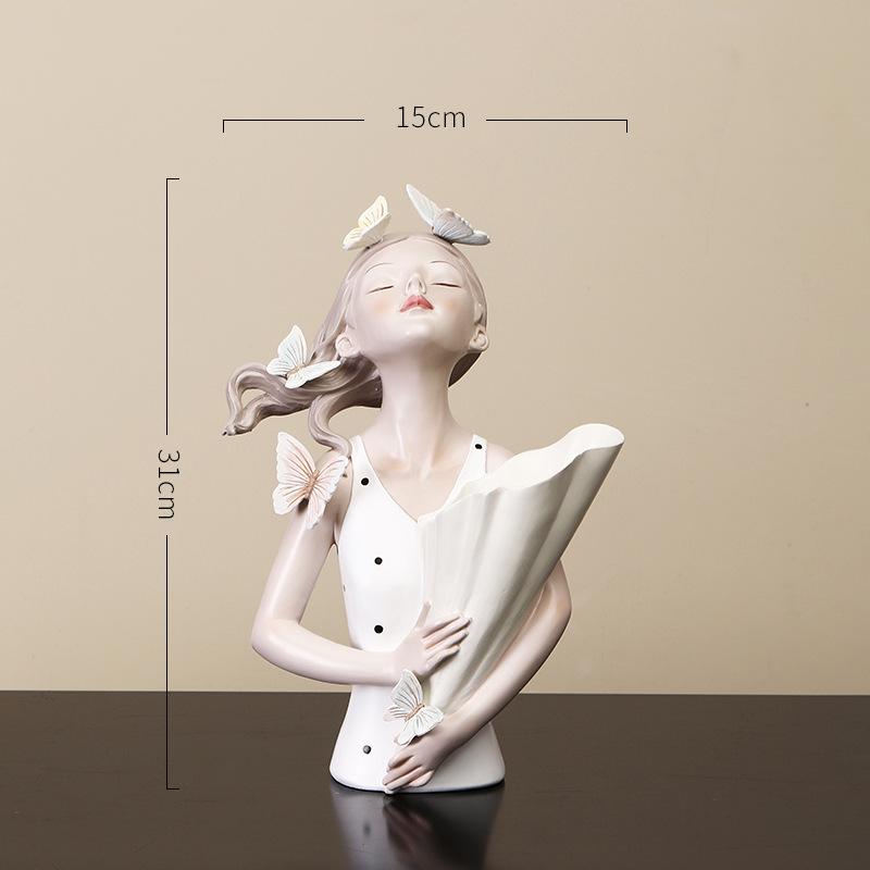 

Скандинавские Креативные Украшения в виде Букета Девочки-Бабочки Искусство Гостиная Прихожая Рабочий стол Цветочная Композиция Домашнее Украшение Подарок