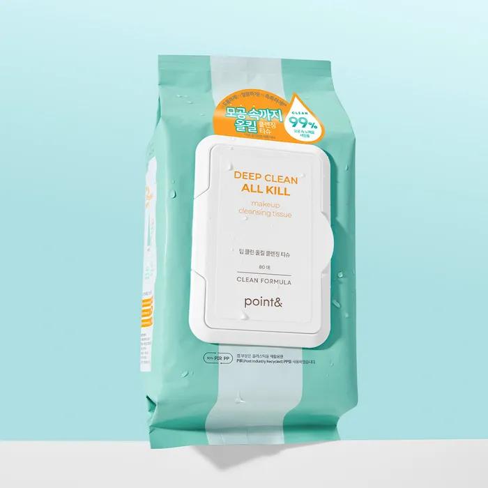 Deep Clean All Kill Cleansing Tissue / Mildly Acidic, Low-Stimulation Pore Makeup Cleansing 80 Sheets