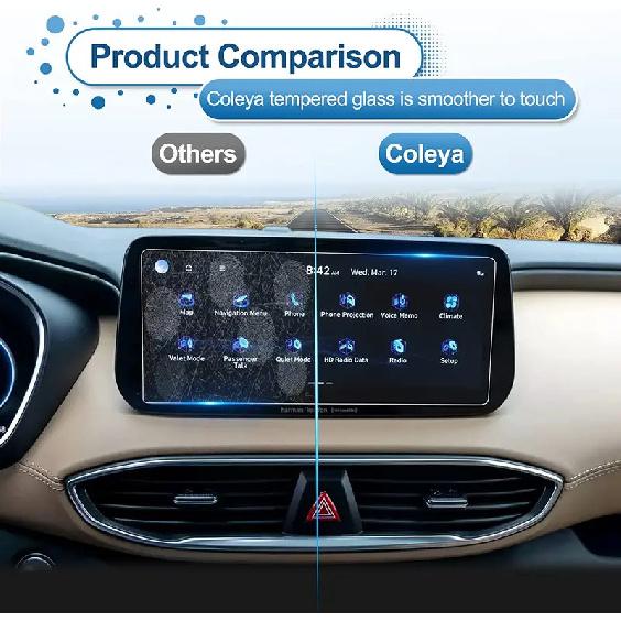 Protezione Schermo Santa Fe per Hyundai Santa Fe 10.25 pollici Navigazione GPS Touchscreen Vetro Temperato Protettore