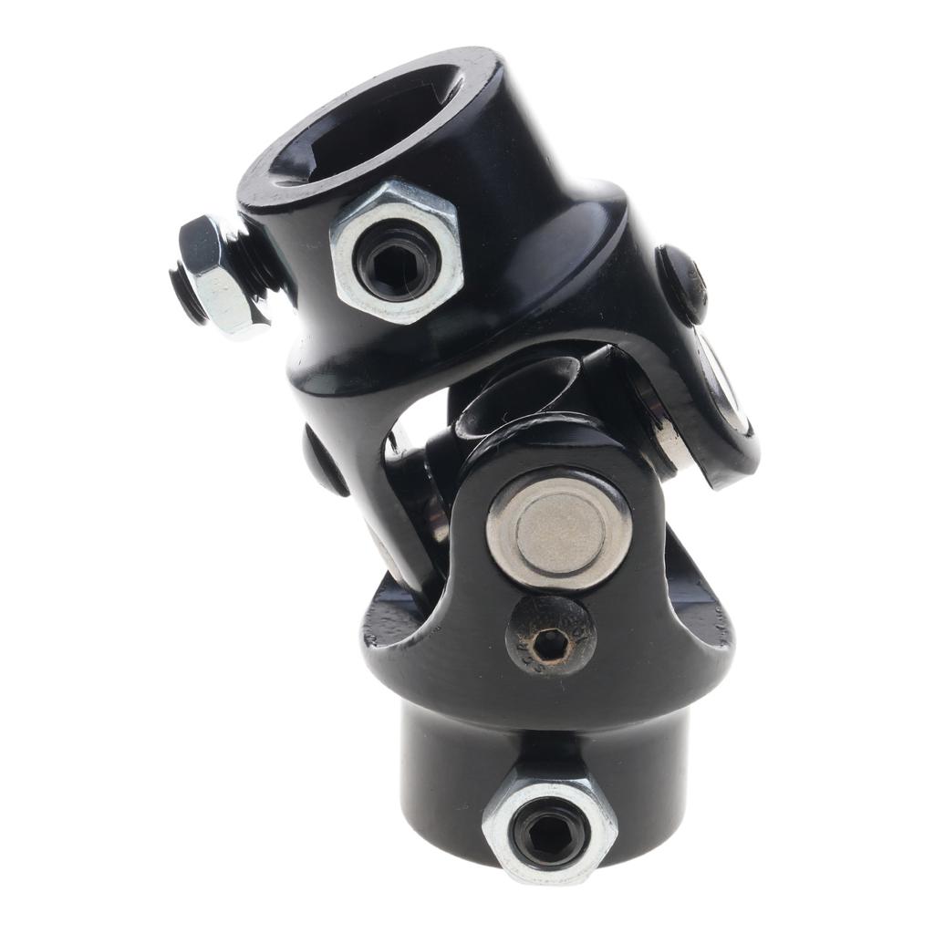 Professional 3/4-36 SplineX3/4" DD Steering U Joint Coupler MustangII Power Rack Black Simple Operation Compact Size