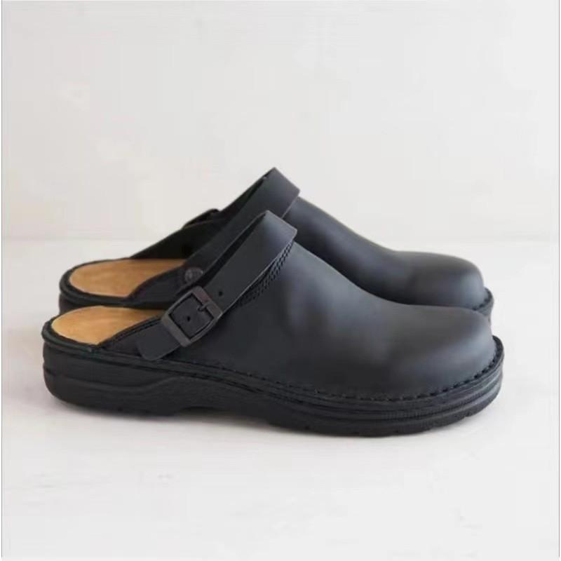 New Men's Woman Slippers Summer PU Leather Shoes Vintage Soft Bottom Slip On Sandals Beach Slippers Men Casual Shoes Size 38- 48