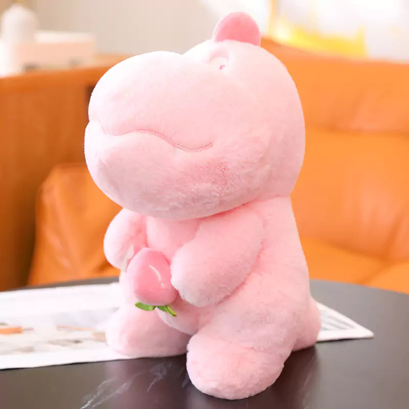 

Динозавр плюшевый плюшевый зверек милый мультяшный форма мягкий и удобный подарок на день рождения для детей Dookilive 23CM розовый