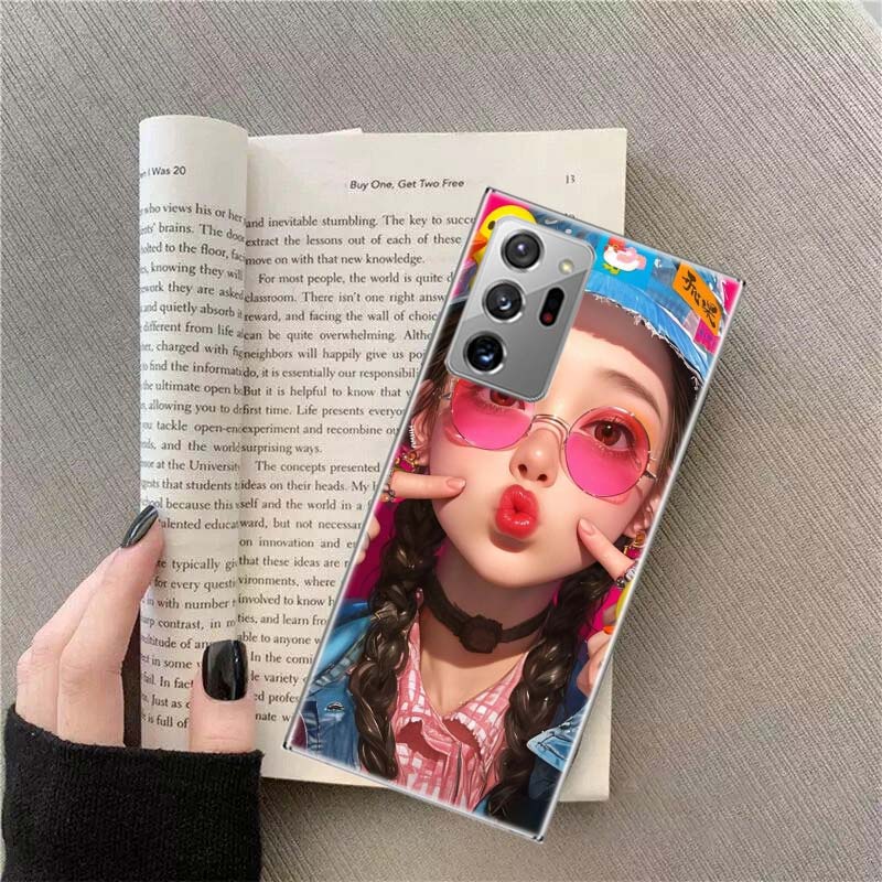

Youthful, Lively, Fashionable Girl Phone Case For Samsung Galaxy S25 Edge S24 S23 FE S22 S26 Ultra S21 S20 S10 Plus Capa Soft Samsung S25