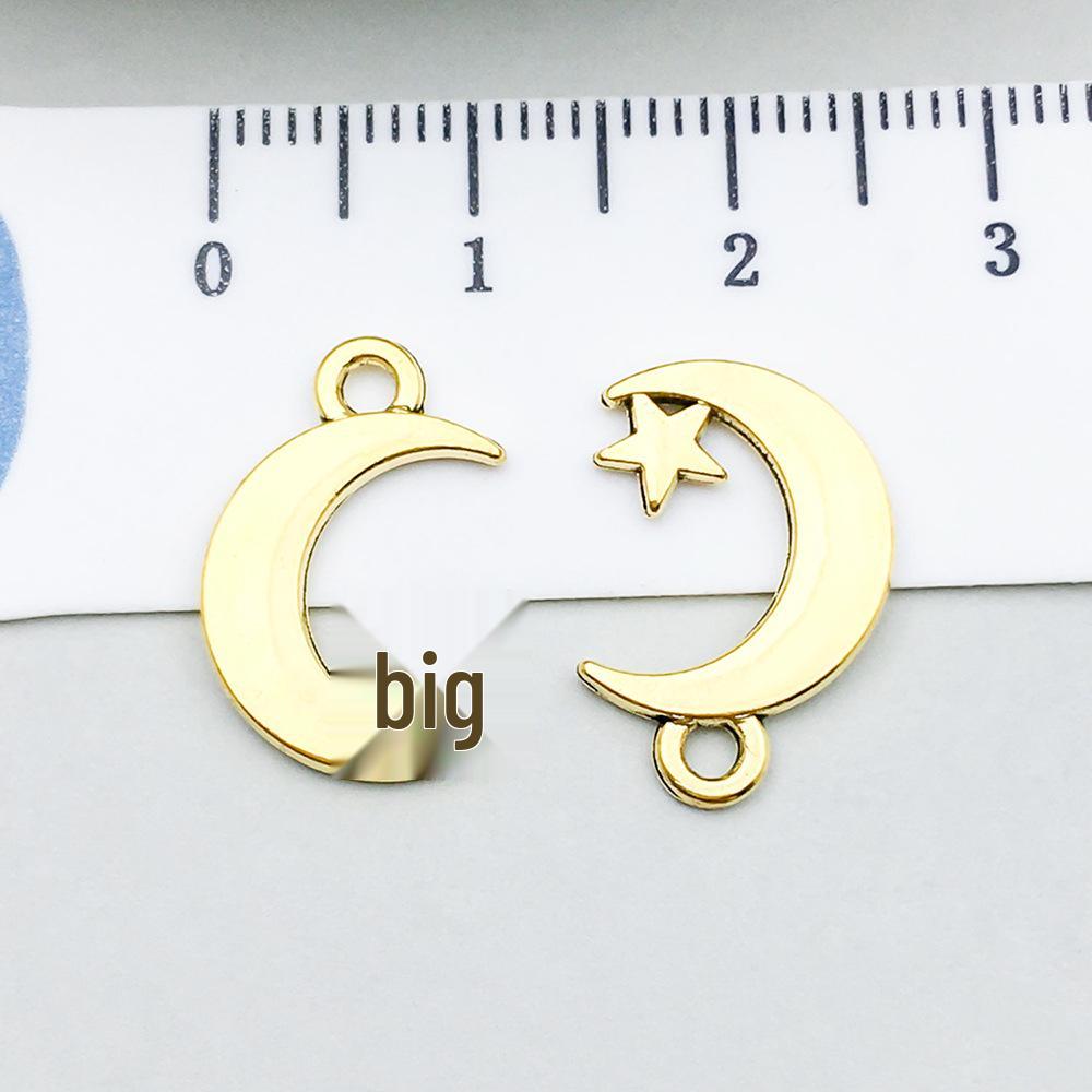 

100-Piece Five-Color Alloy Sun, Moon, and Star Pendant Charms for DIY Jewelry