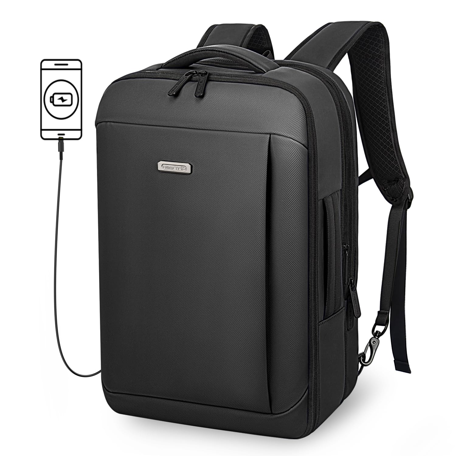 

[Новая поездка] Мужской деловой рюкзак, Идеально подходит для 3-дневных или 2-ночных деловых поездок, Водонепроницаемый, Расширяемый, со Специальным отделением для 15,6-дюймового