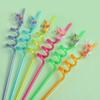 12Pcs Unicorn Plastic Straw for Kids Girls Rainbow Birthday Party Decoration Favors Supplies Reusable Milk Juice Drinking Straws