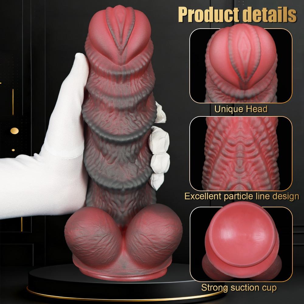 Unique Shaped Silicone Dildo Body-Safe Sex Toy for Men & Women Masturbation