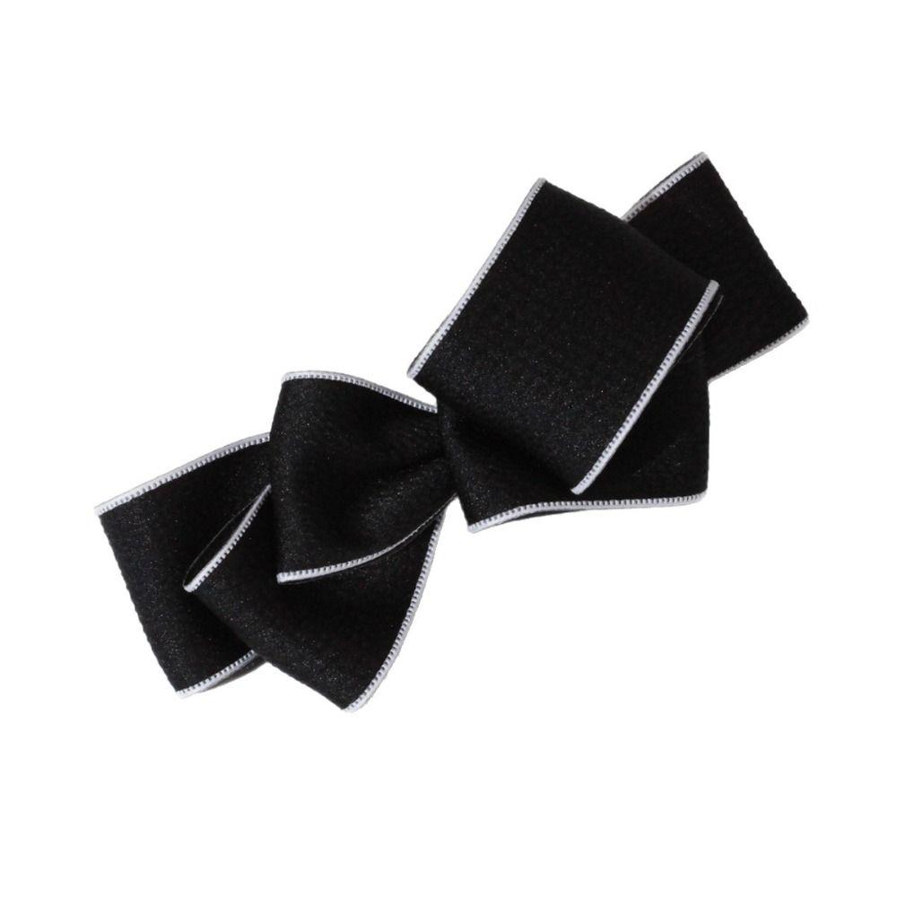 Black White Ponytail Hair Clip Charming Headwear New Imitation Bow Hairpin Women Girls