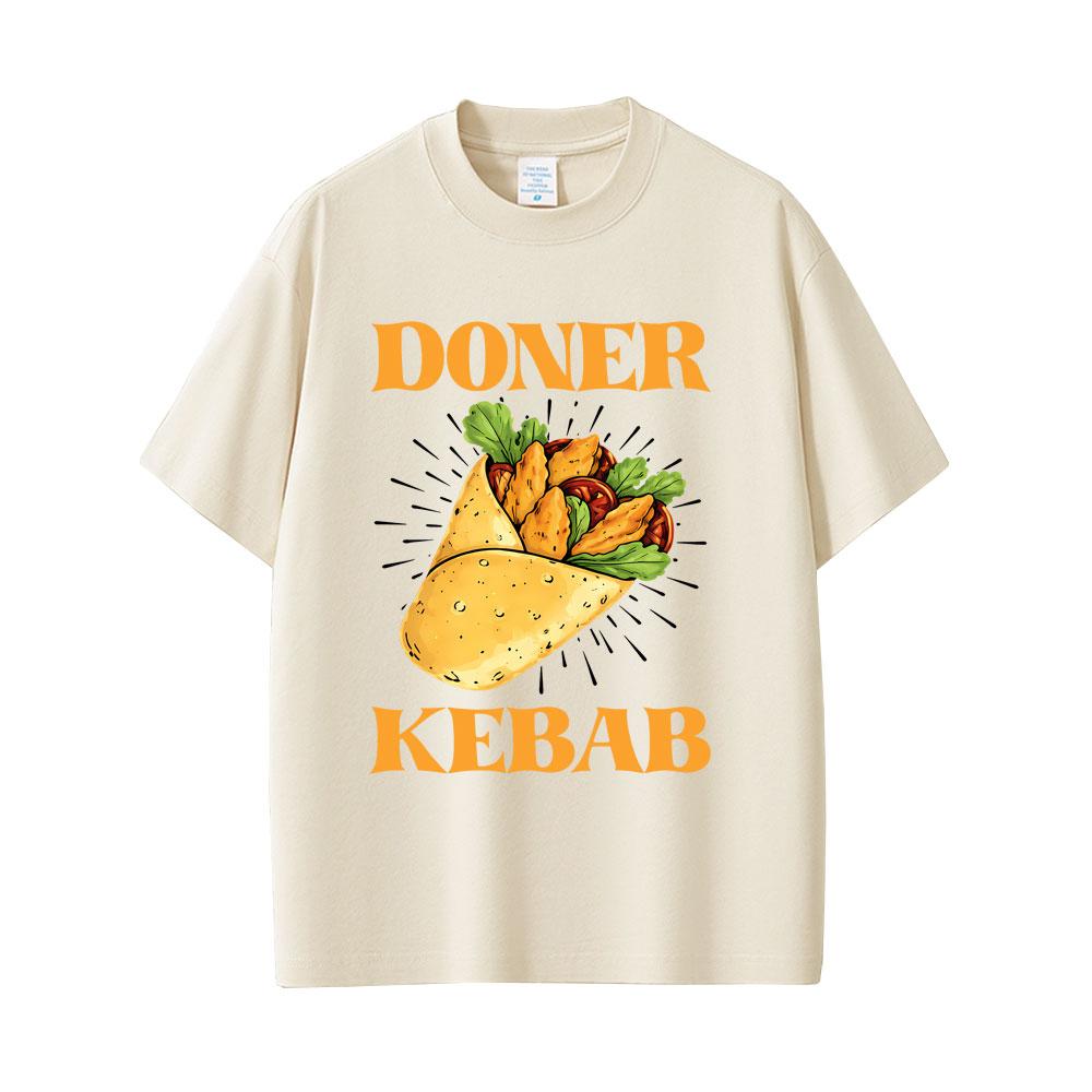 Funny Doner Kebab Graphic T Shirt Unisex Women Casual Cotton Oversized T-shirt Unisex Fashion Vintage Short Sleeve Tees Streetwear