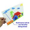 Colorful Mushroom Nail Puzzle DIY Pegboard Set Montessori Mushroom Nail Building Blocks  Kids