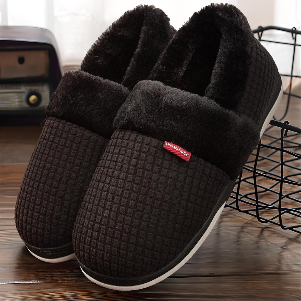 Pantofole Uomo Invernali Alte A Maglia - Morbide, Antiscivolo, Termiche, Per Interni/Esterni - Grigio, Taglie 39-44