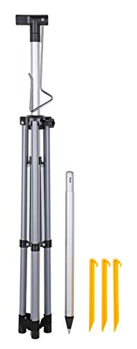 [Amazon.co.jp Exclusive] Captain Stag Aluminum Slide Lantern Stand Type 2 with Storage Bag and 3 Plastic Pegs (UF-25)