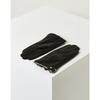 Daks Luvas Femininas Simples Pretas de Couro Sólido V5f300