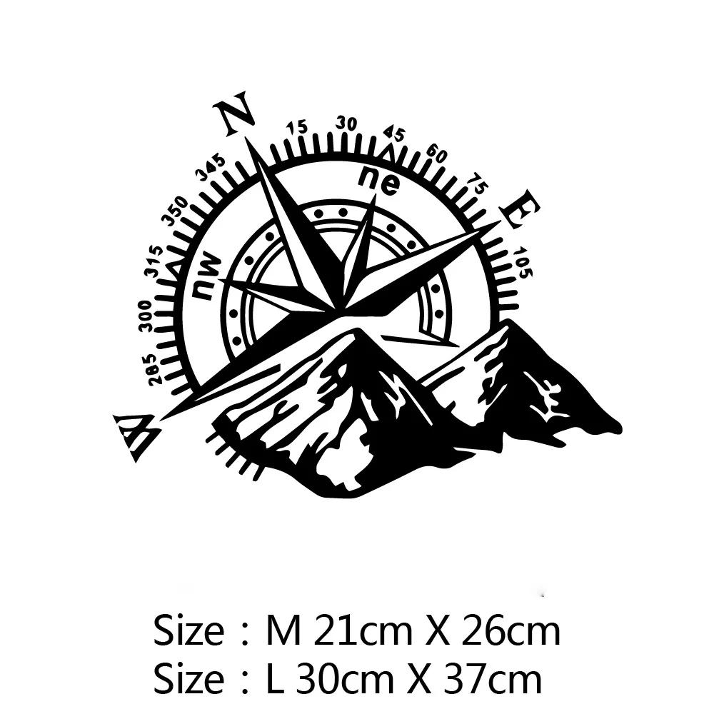 Car Sticker Creativity 10 Styles Adventure Sports Compass Decals Car Bumper Body Rear Window Glass Decorative Decals