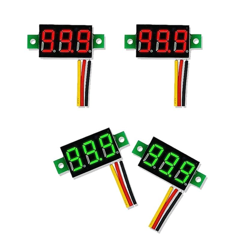 10Pieces Voltage Tester Mini Digital DC Voltmeter with 0.28 Inch LED Display Display Voltage Tester Meter DC 0-100V