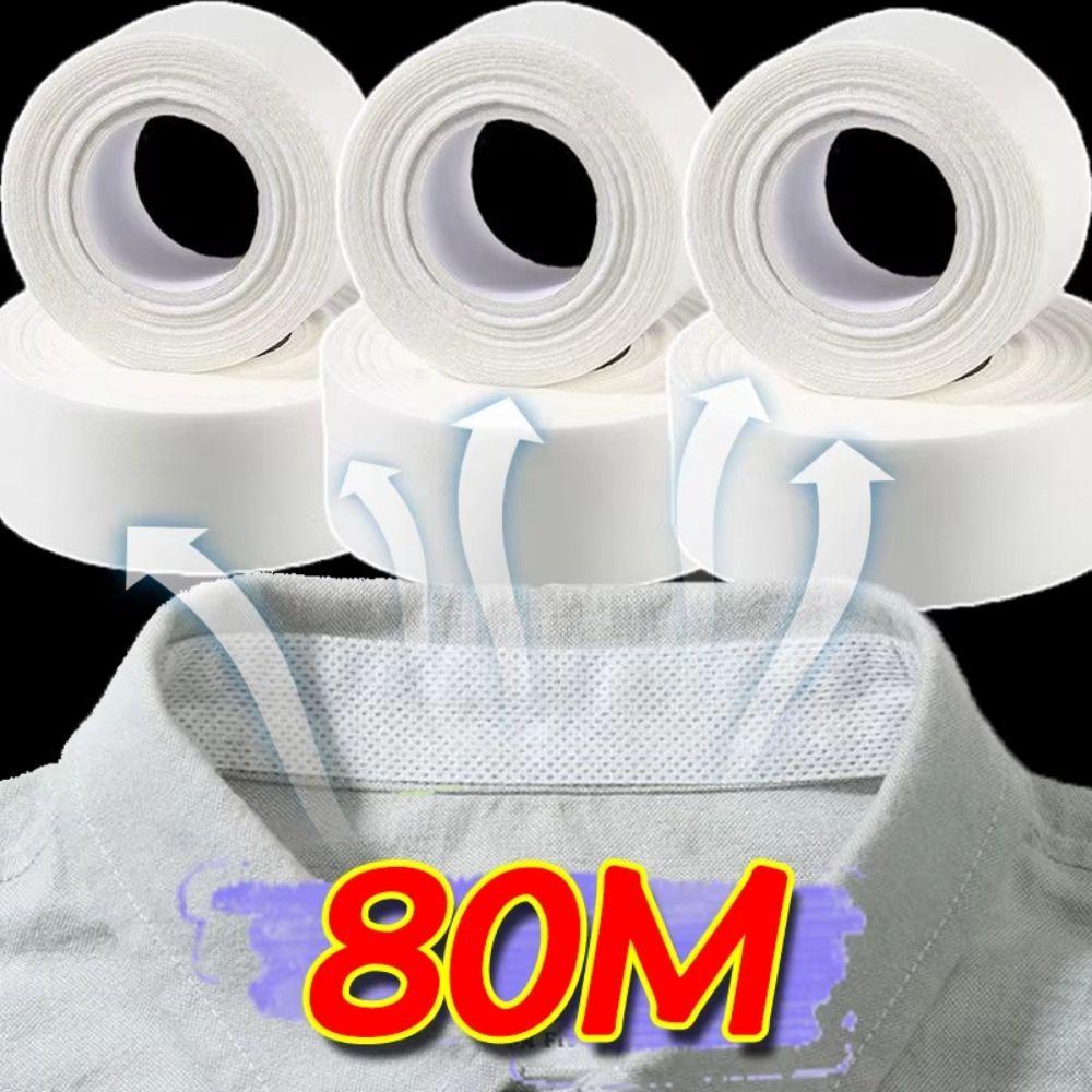 8/80M Collar Anti-dirty Grime Disposable Cuff Fixing Tape for Shirt Collar Hat Lining