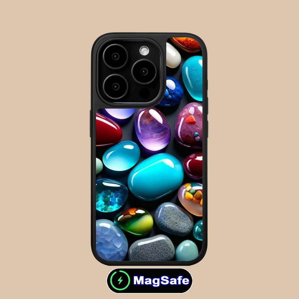 

Aesthetic Stones Mobile Phone Case for iPhone 17 16 15 14 13 12 11 Air Pro Max Plus Magsafe Matte Surface Colorful Cover Cover iPhone 11