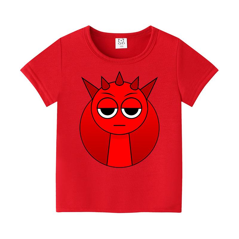 Sprunkis Boys Girls Child T Shirt Clothes Tops Children's Clothing Summer Cute Cotton Short Sleeve Tee New Kids Birthday Gifts