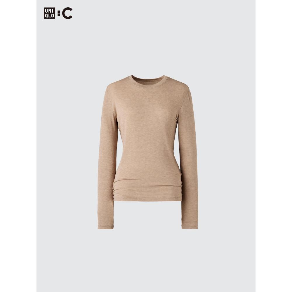 Uniqlo HeaTTech Cashmere Blend Crewneck T  Long Sleeve 